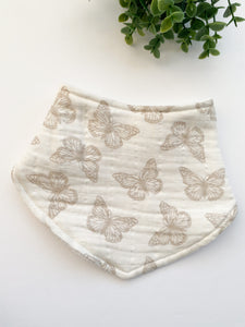 Organic Cotton Knit Butterfly Bib