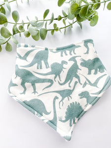 Organic Cotton Knit Dinosaur Print Bib